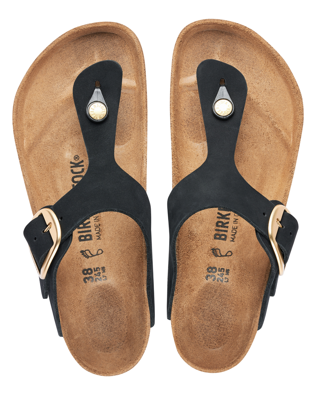 W Gizeh Big Buckle Black Nubuck 1024019