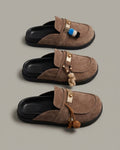 Tammy Mushroom Suede Mules - top view