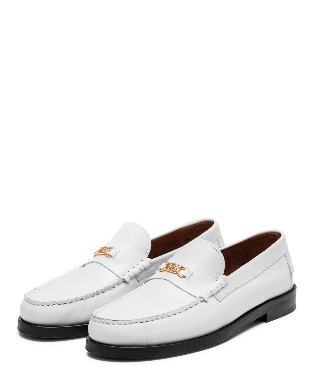 Roma White Leather