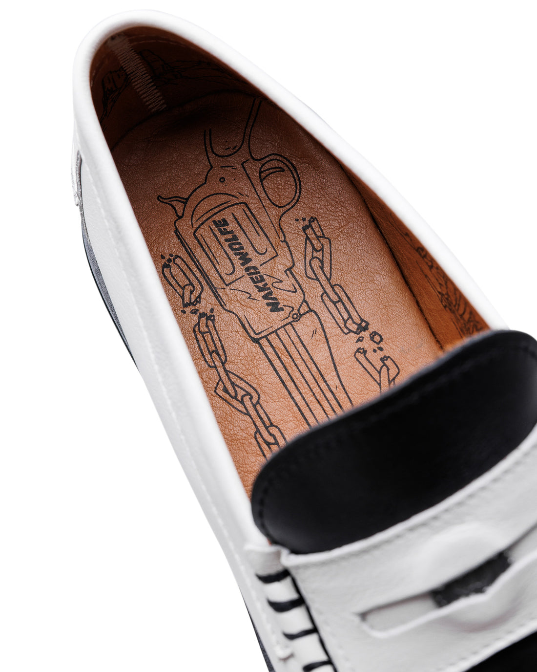 Riviera White/Black Leather