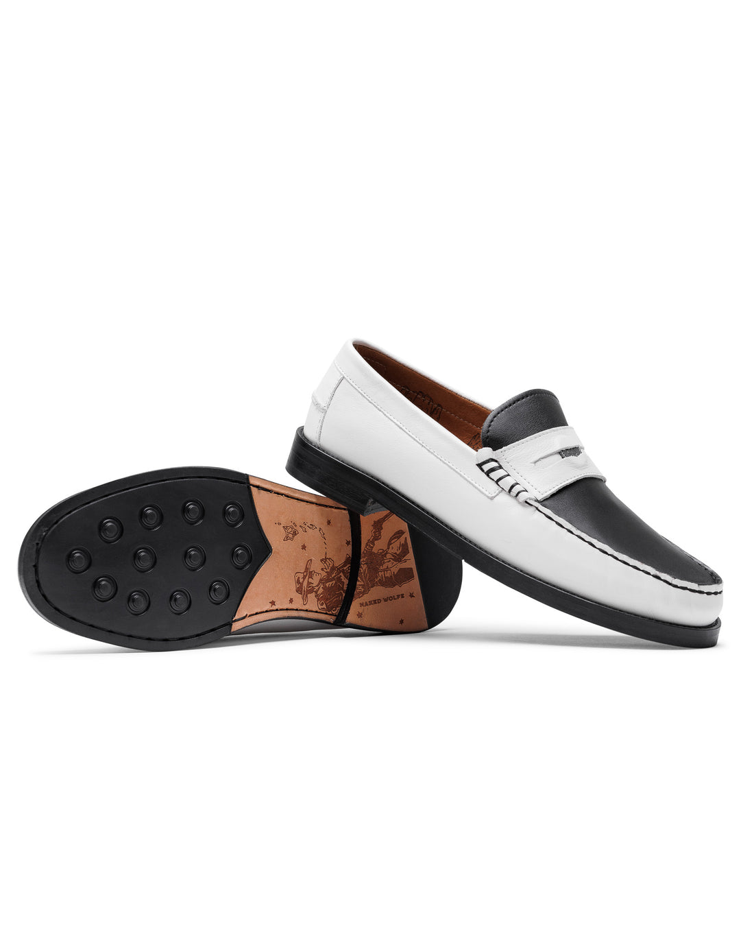 Riviera White/Black Leather