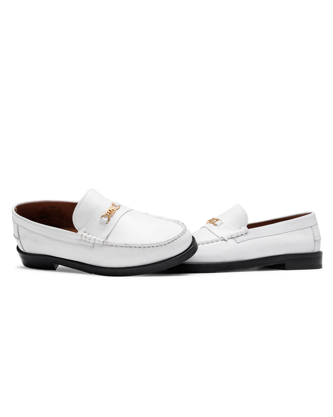 Roma White Leather