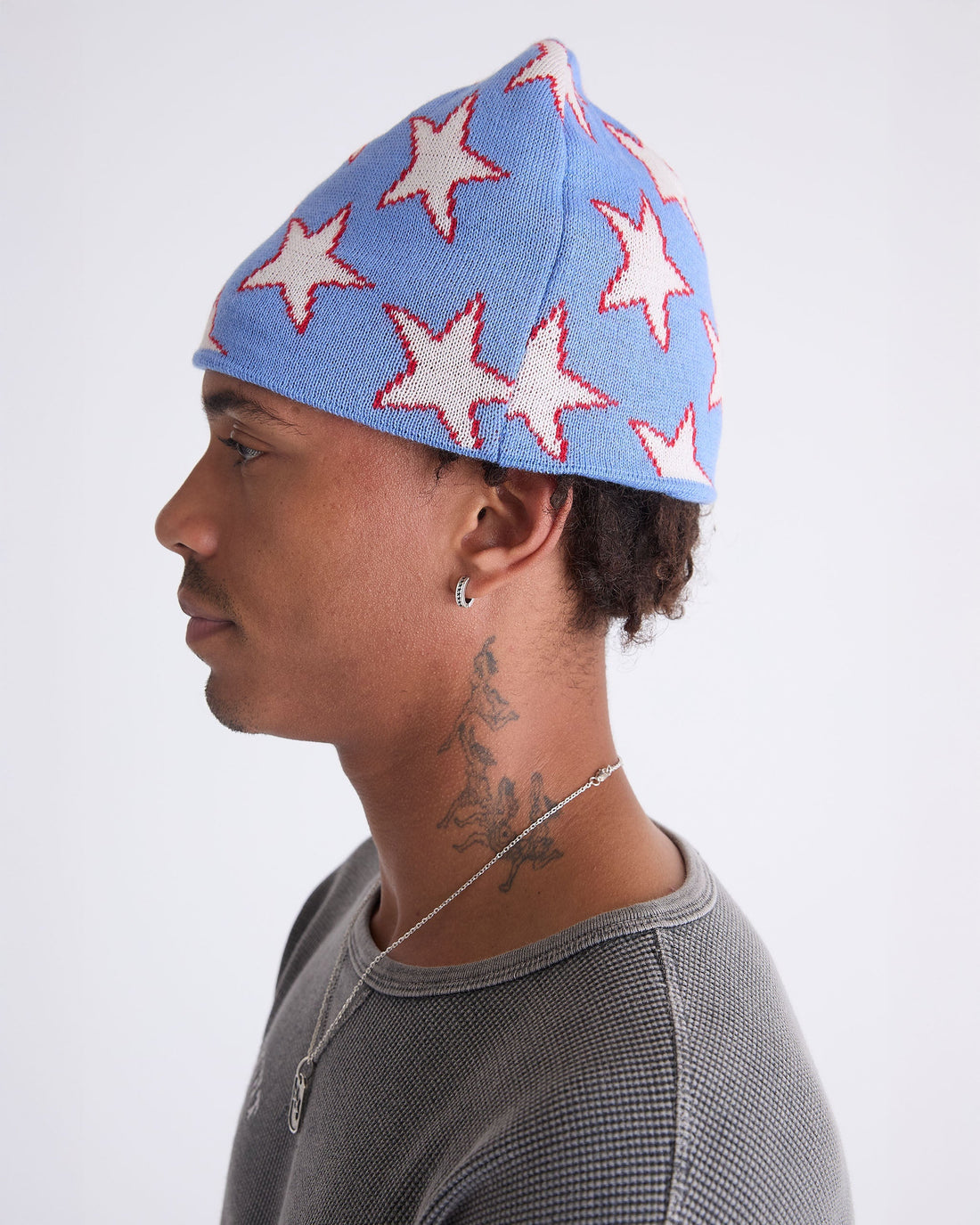 Blue All-over Stars Beanie