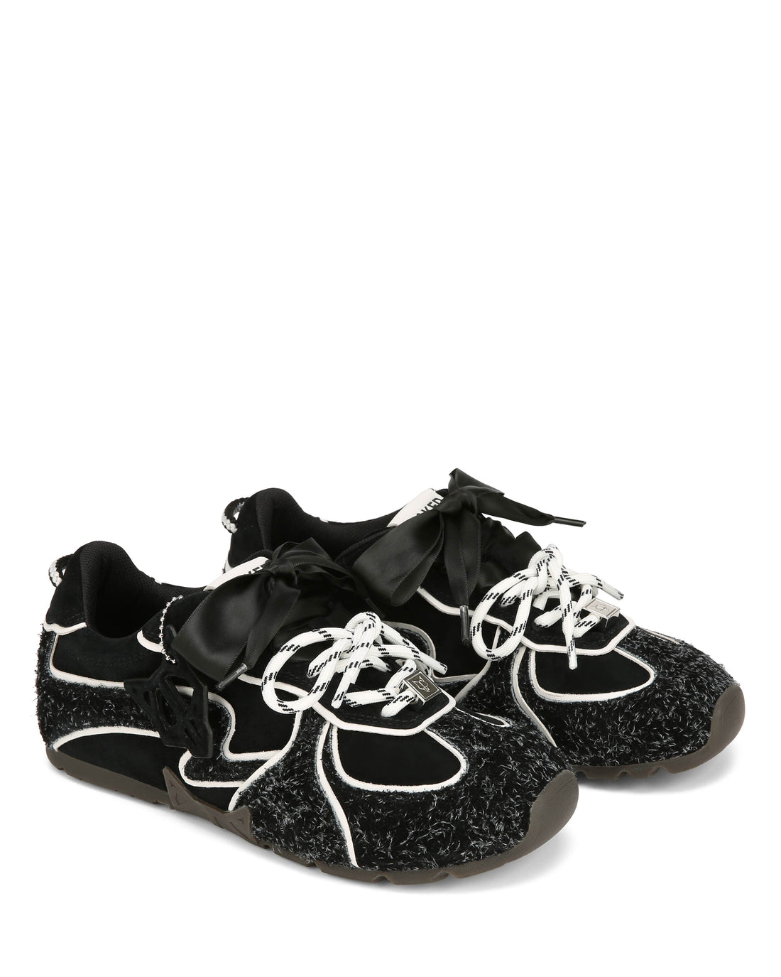 Adored Black Hairy Suede