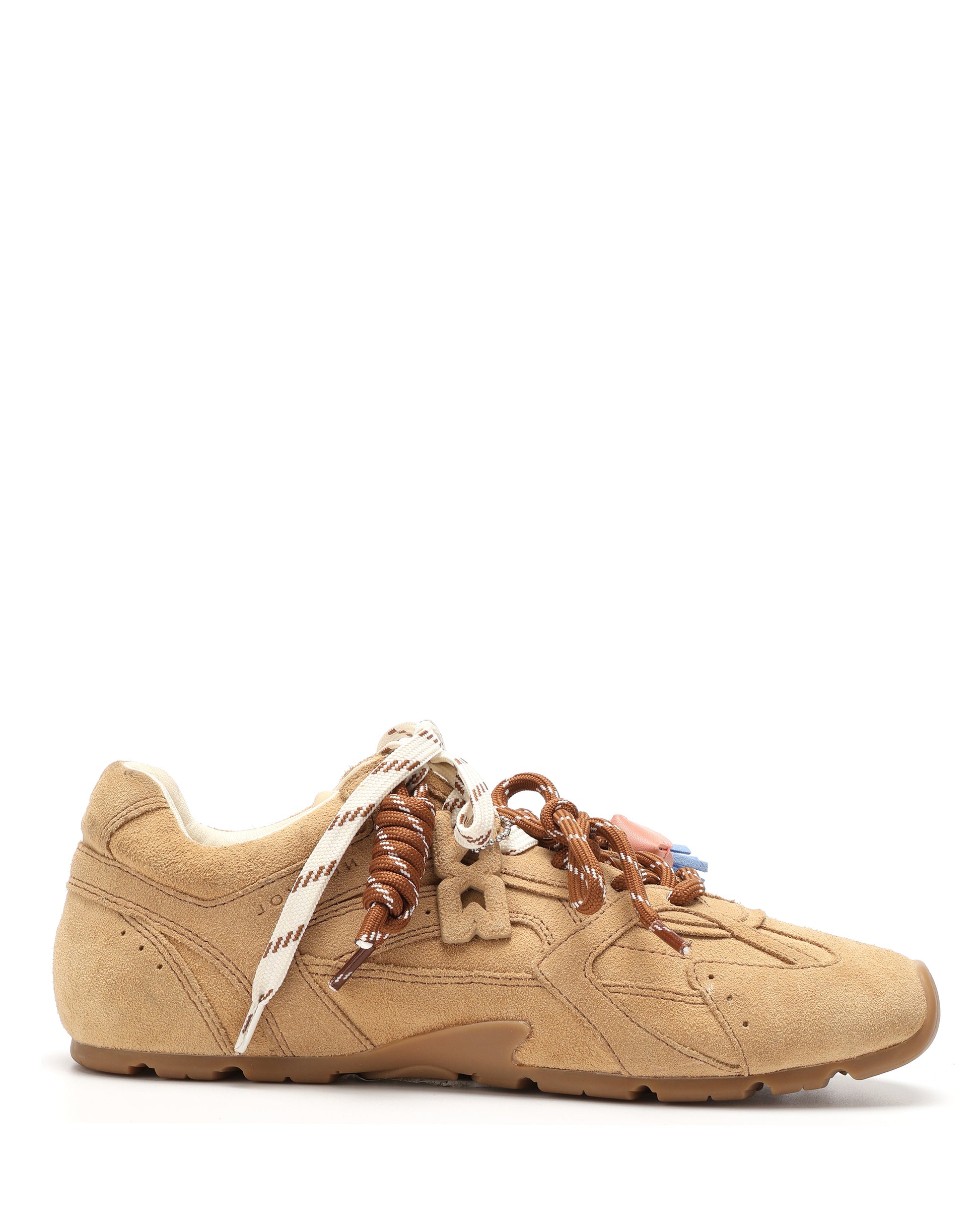 Atlas Beige Suede Sneakers - side view