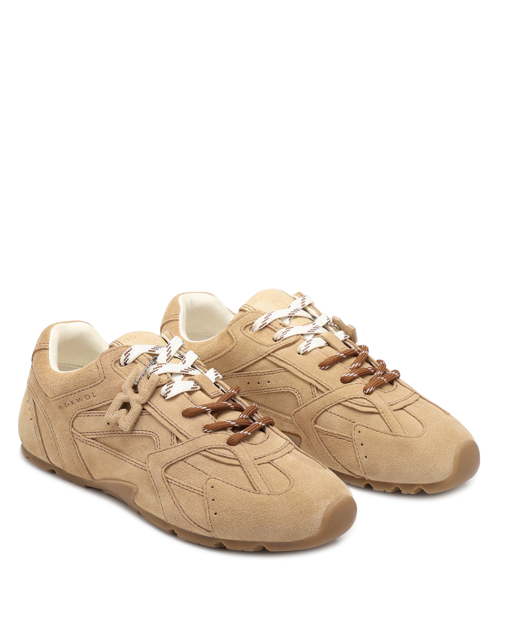Atlas Beige Suede Sneakers - pair view