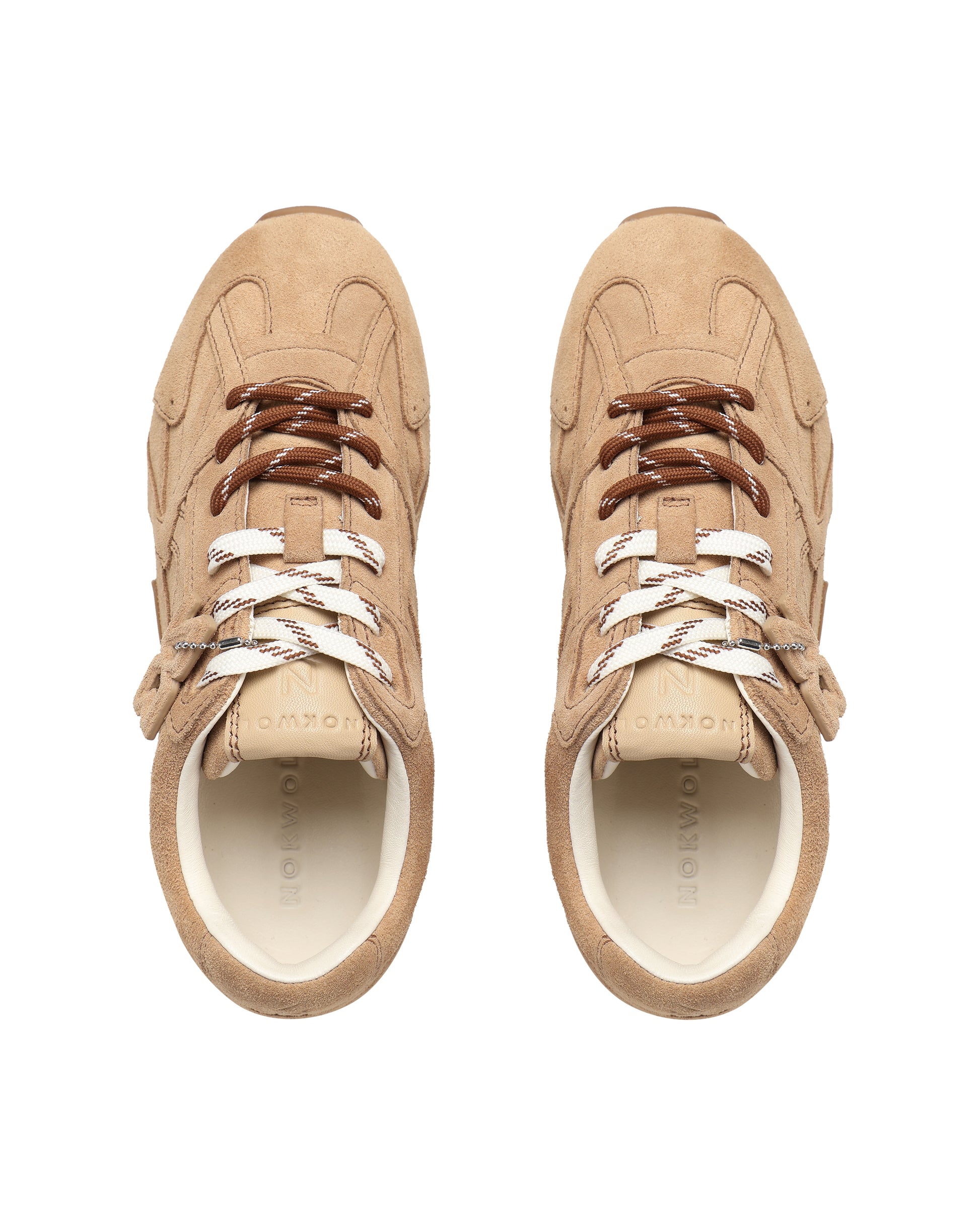 Atlas Beige Suede Sneakers - top product view