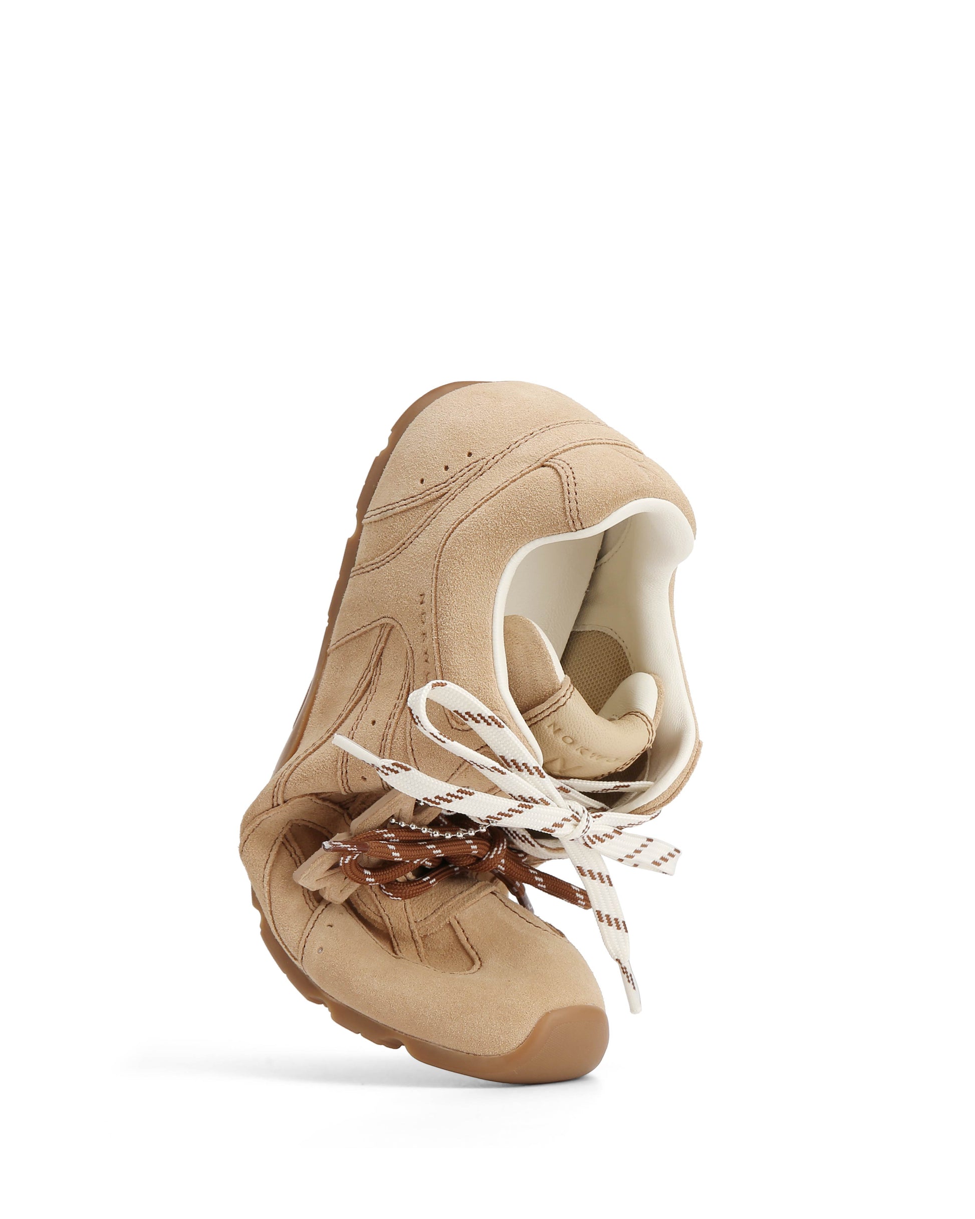 Atlas Beige Suede Sneakers - suede view