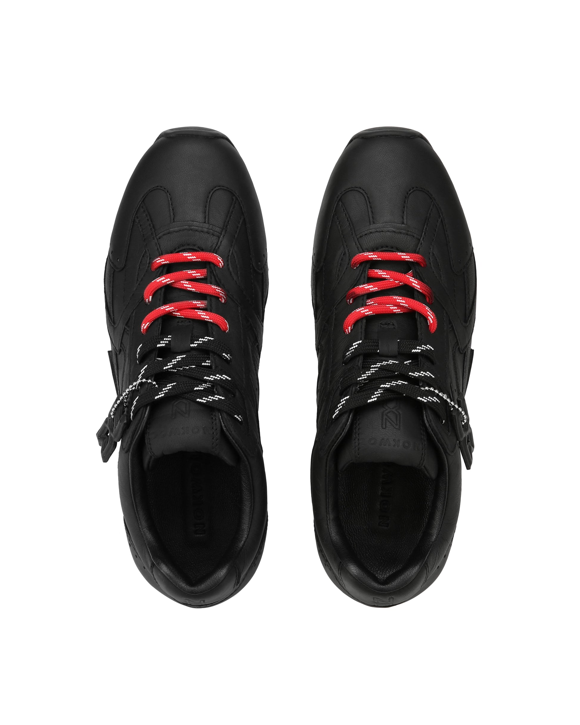 Atlas Black Leather Sneakers - top view
