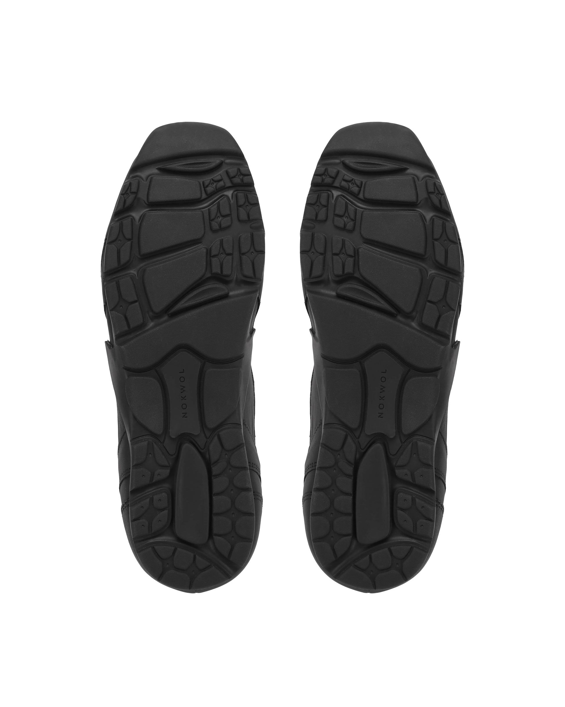 Atlas Black Leather Sneakers - sole view