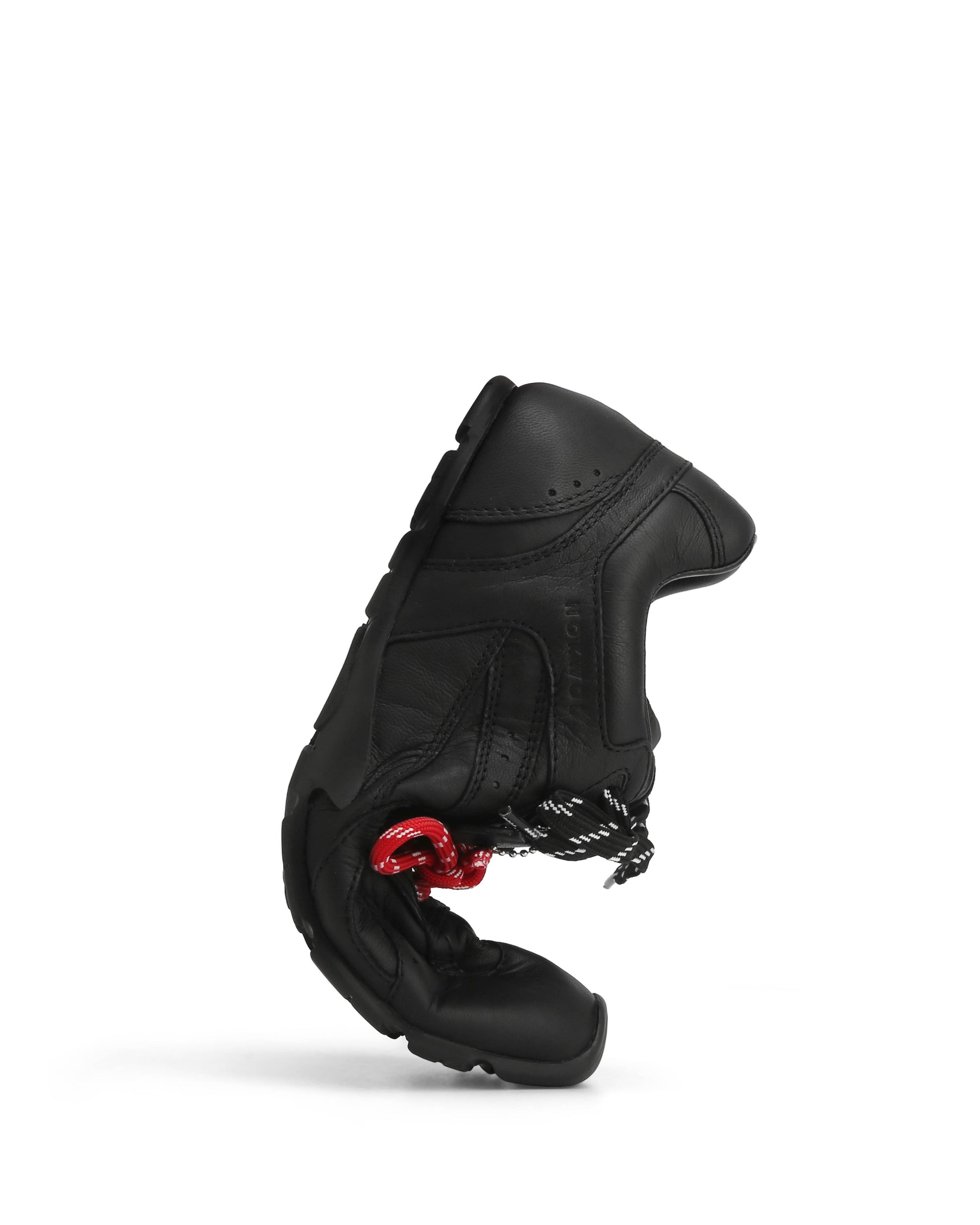 Atlas Black Leather Sneakers - leather view