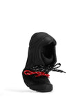 Atlas Black Leather Sneakers - angled view