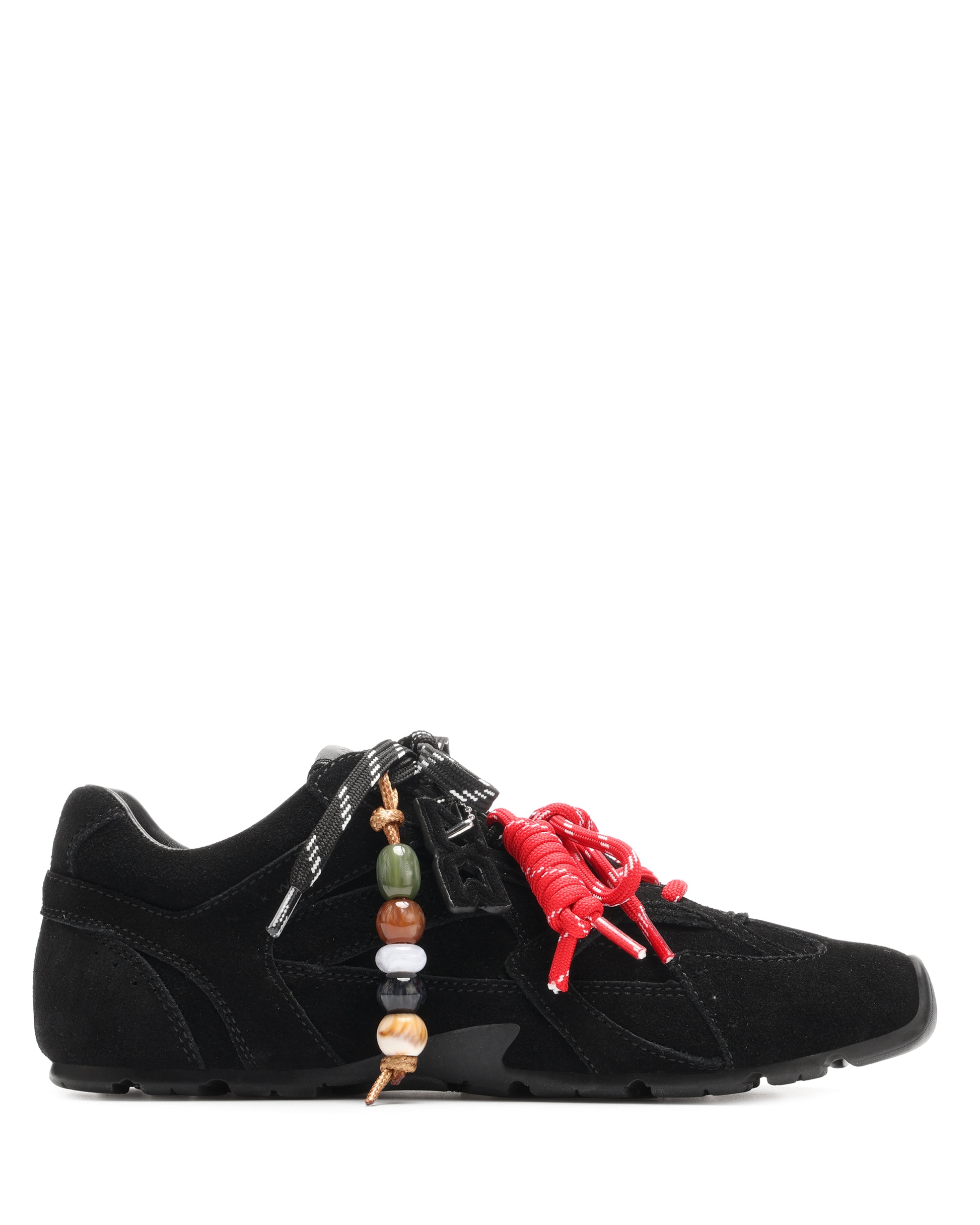 Atlas Black Suede Sneakers - side way