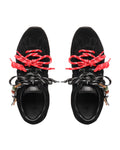 Atlas Black Suede Sneakers - top lace view