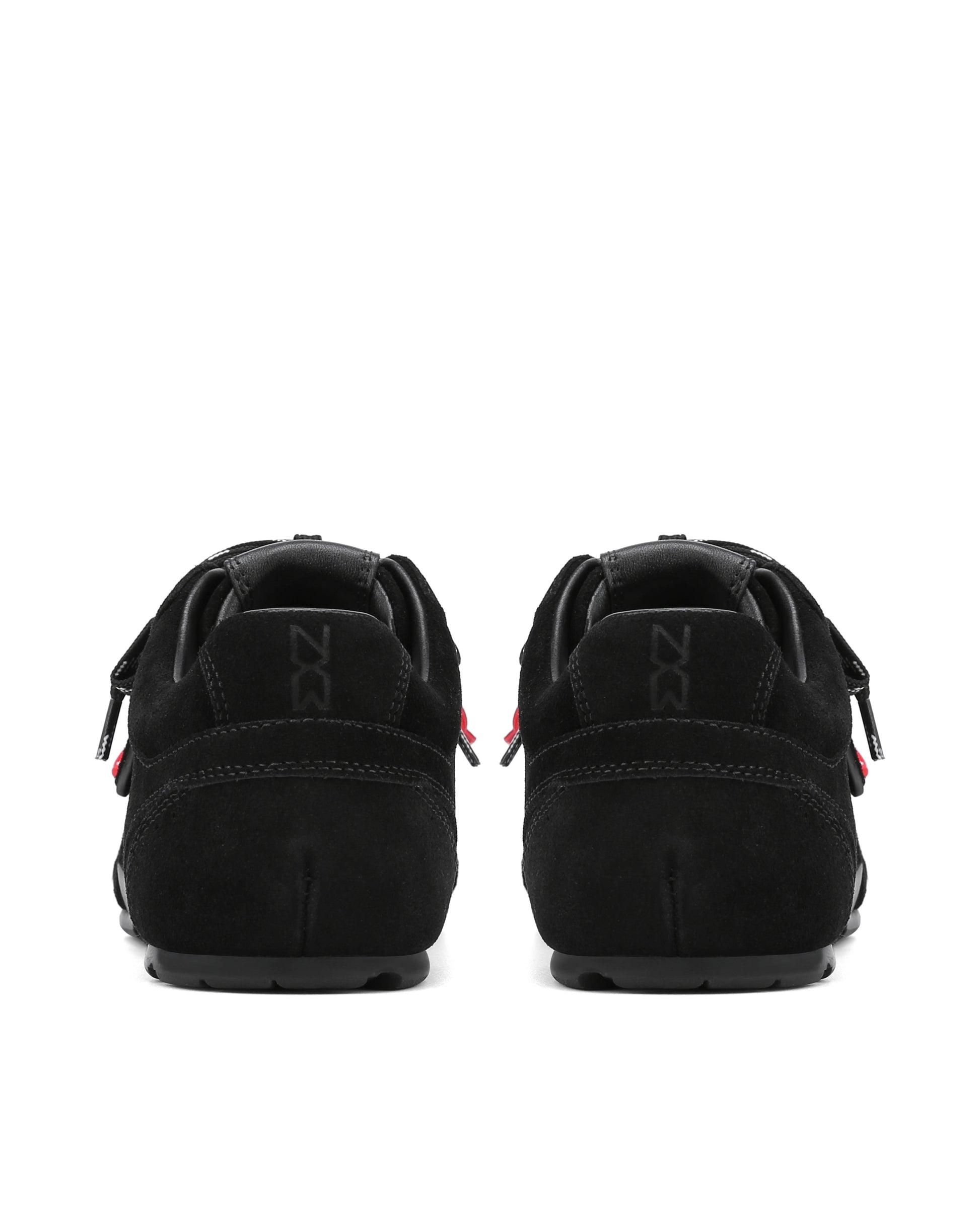 Atlas Black Suede Sneakers - back view