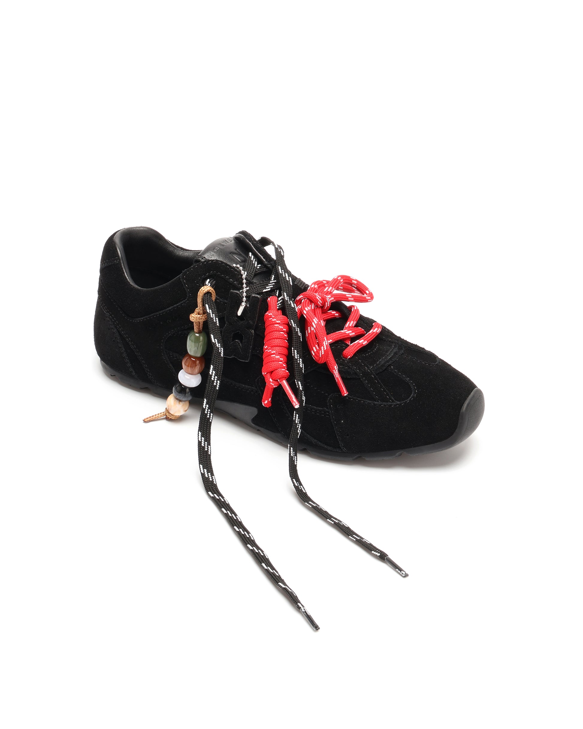 Atlas Black Suede Sneakers - lace view
