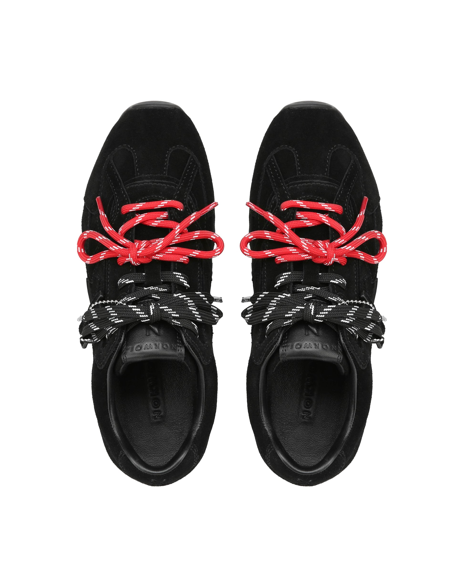Atlas Black Suede Sneakers - top style view