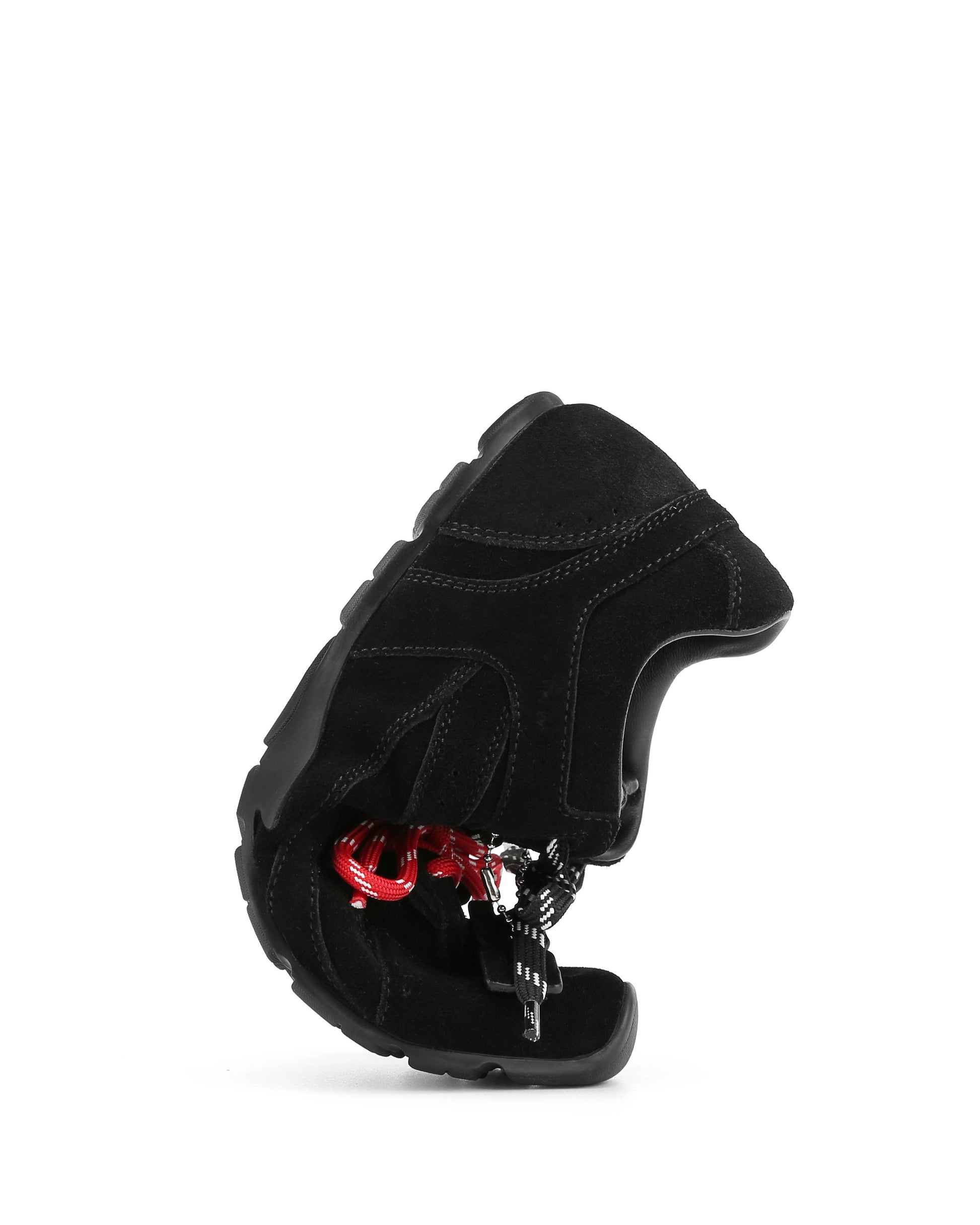 Atlas Black Suede Sneakers - angled view