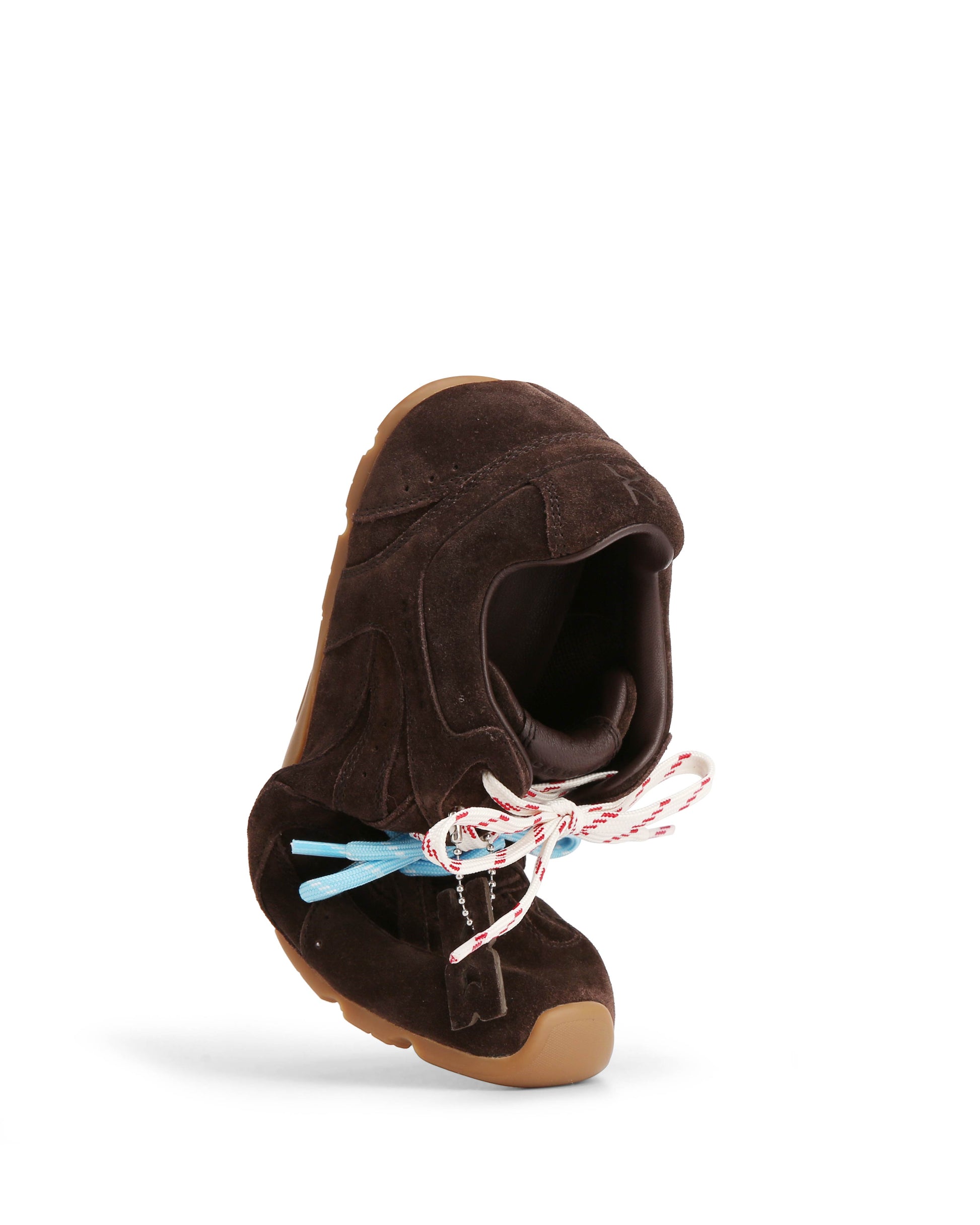 Atlas Brown Suede Sneakers - angled view