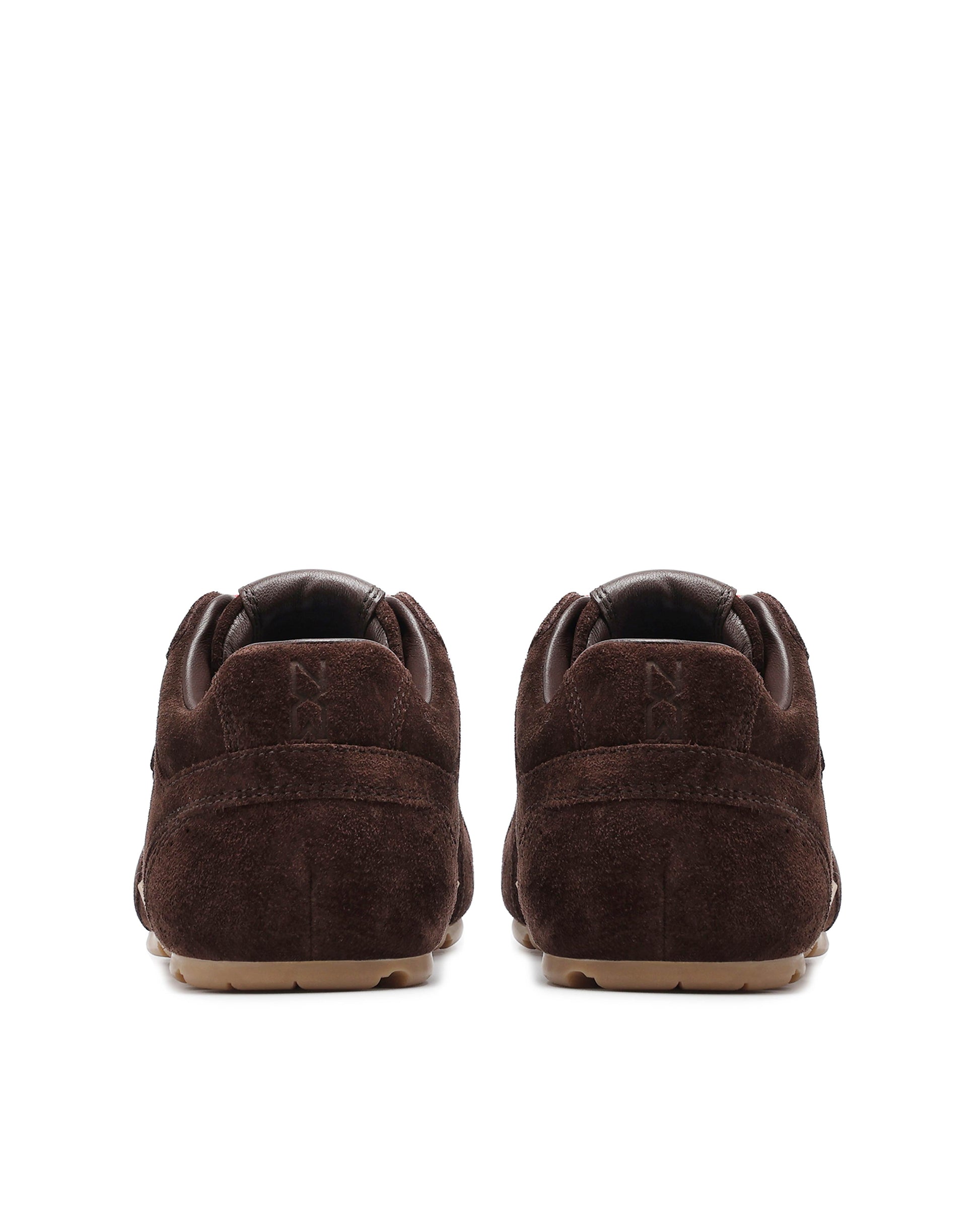 Atlas Brown Suede Sneakers - back view