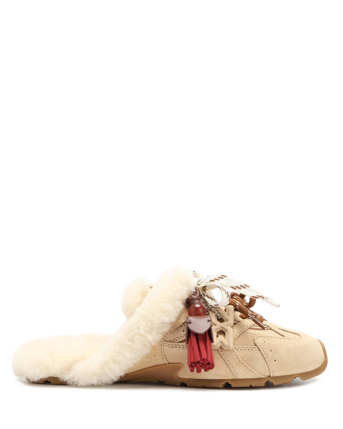 Atlas Mule Beige Suede - side view