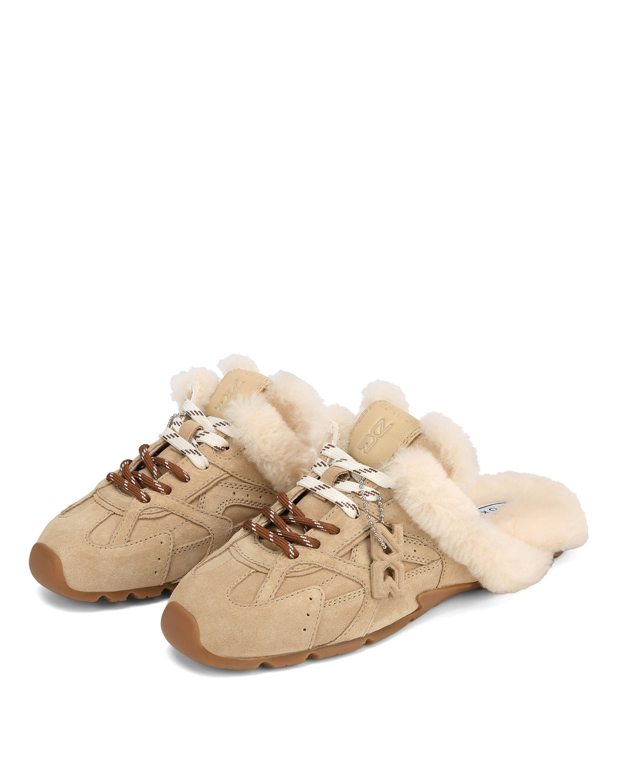 Atlas Mule Beige Suede - pair view