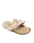 Atlas Mule Beige Suede - lace view