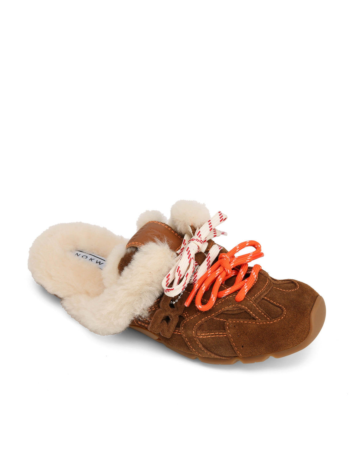 Atlas Mule Tan Suede - lace view