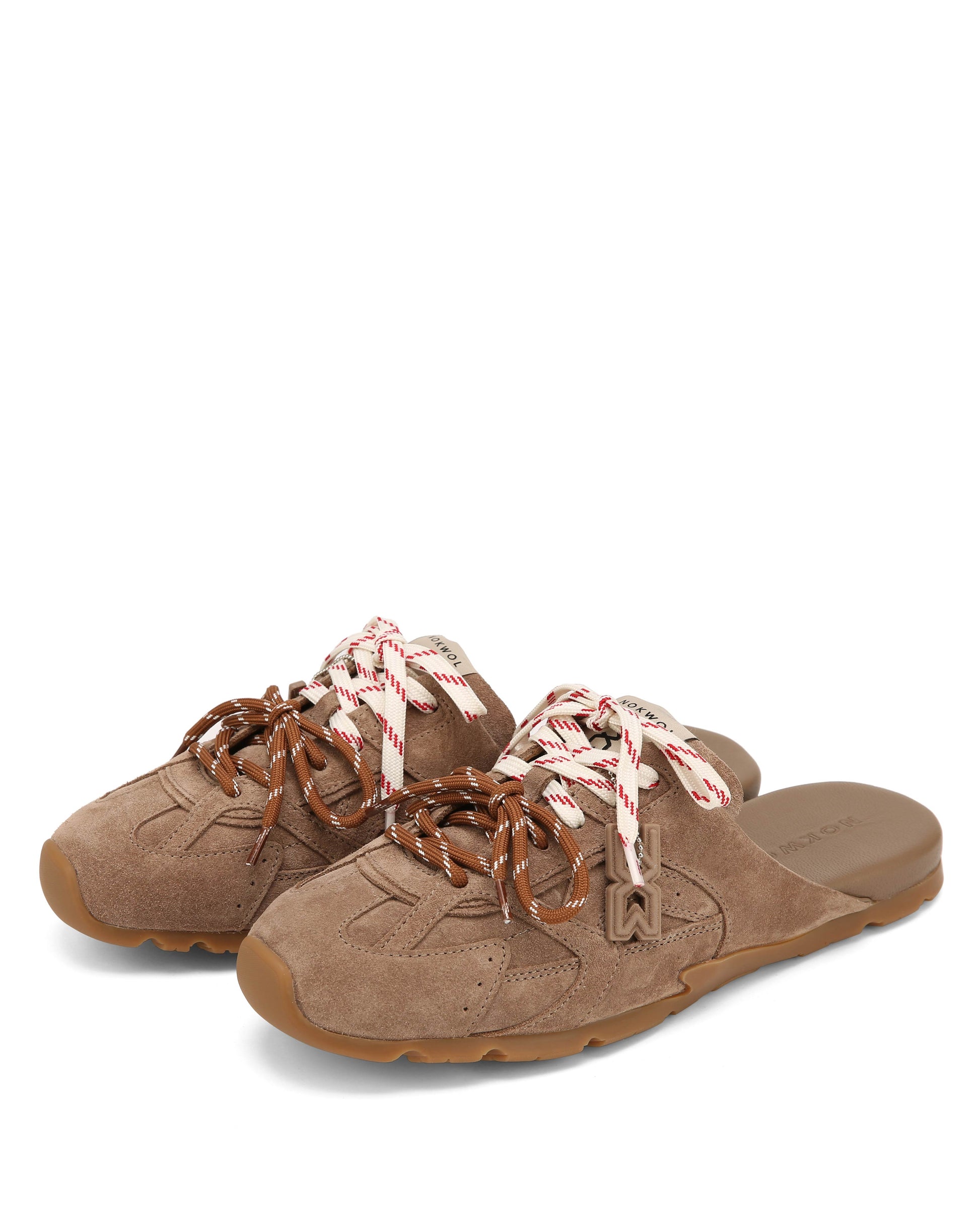 Atlas Slide-M Mushroom Suede Mules - side view