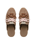 Atlas Slide-M Mushroom Suede Mules - top view