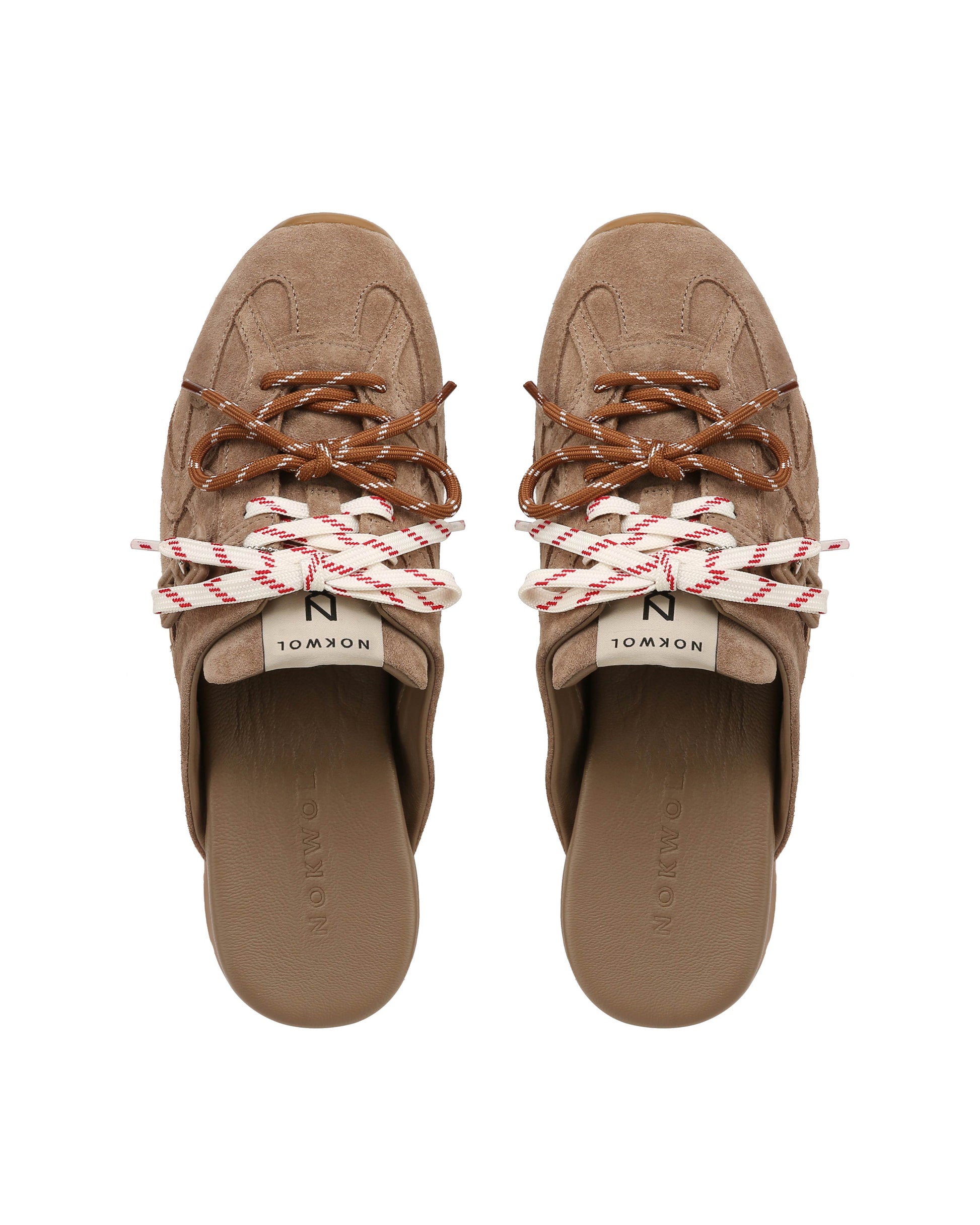 Atlas Slide-M Mushroom Suede Mules - top view