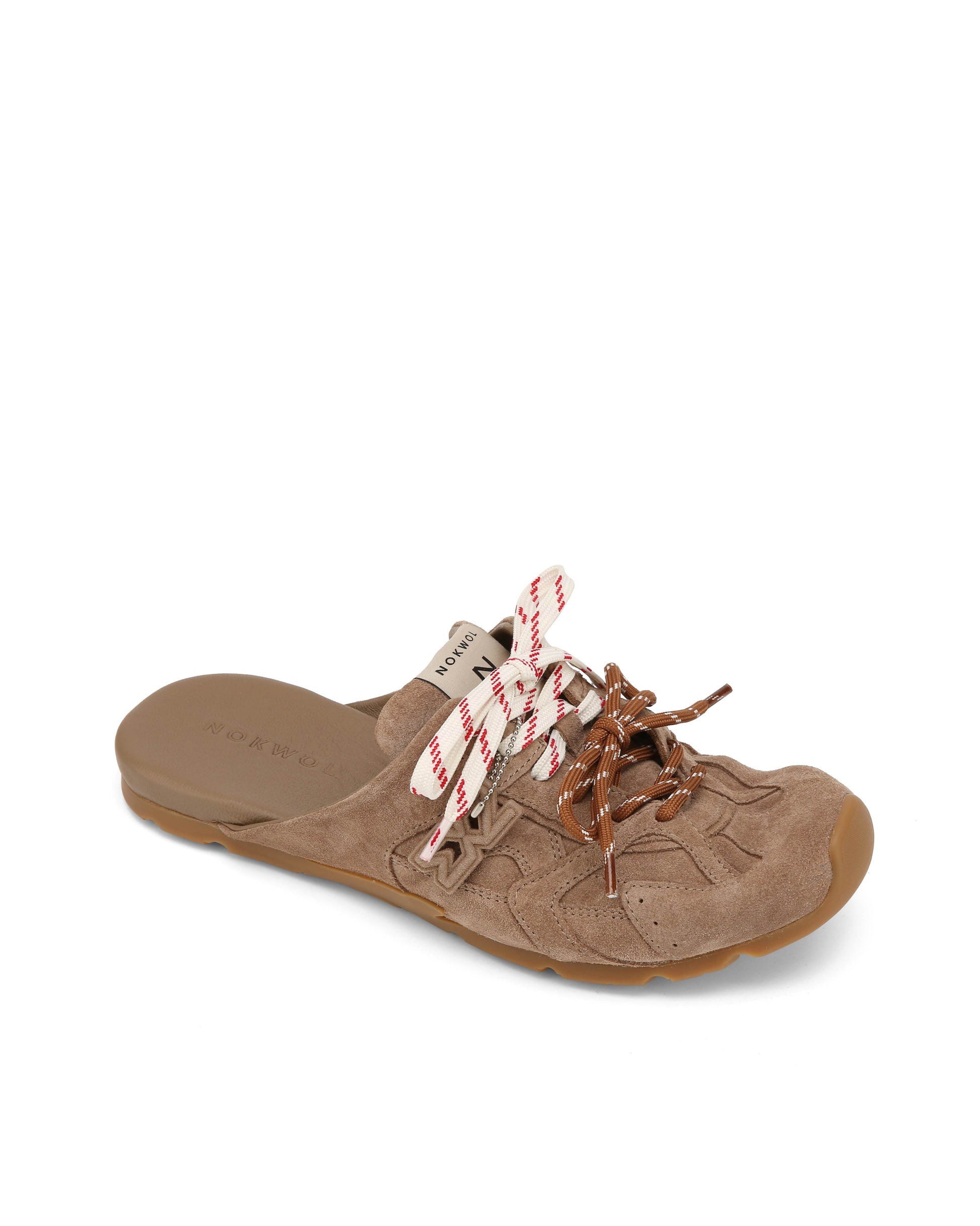 Atlas Slide-M Mushroom Suede Mules - suede view
