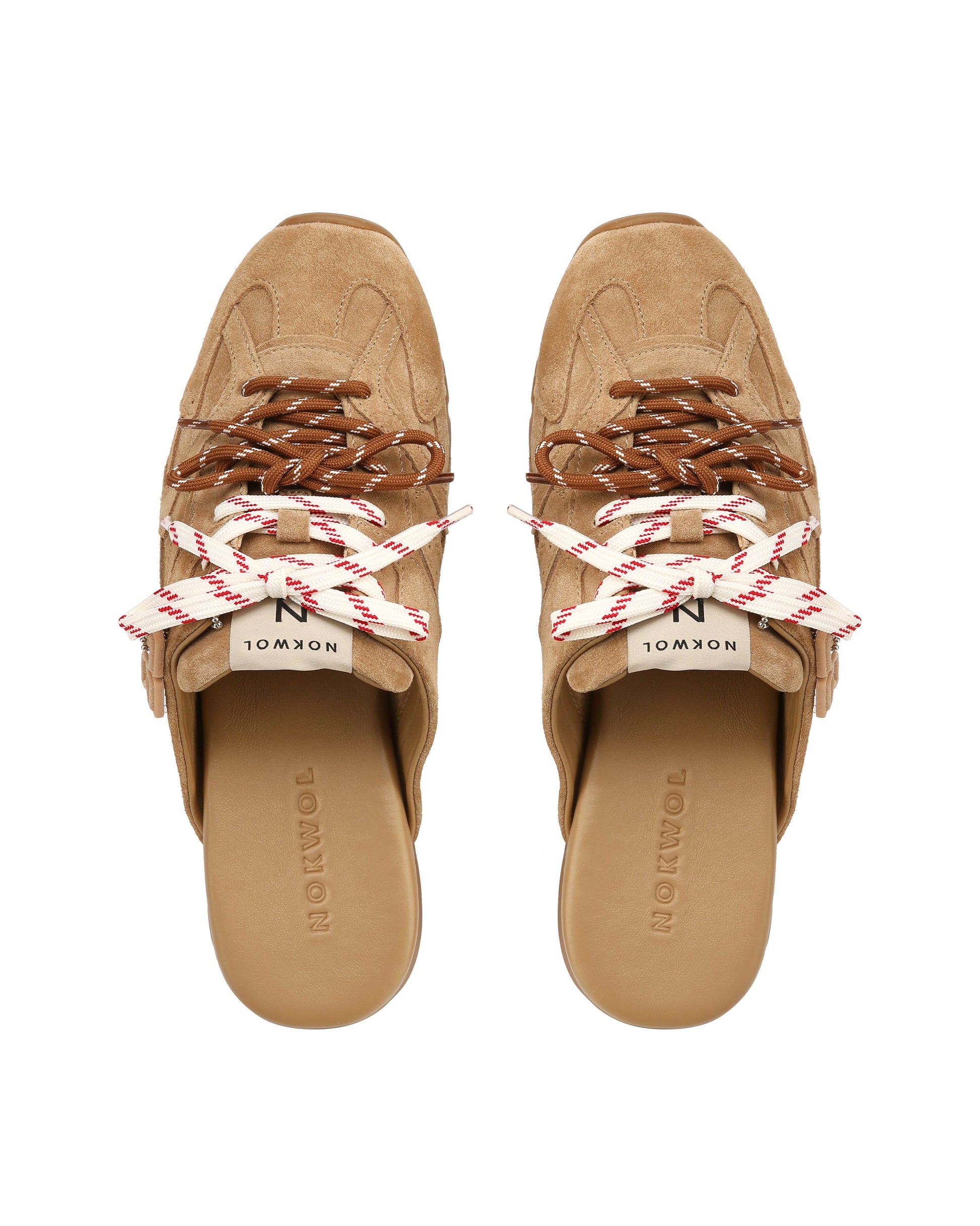 Atlas Slide-M Sandstone Suede Mules - top view