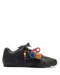 Atlas Black Leather Sneakers - side way