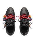 Atlas Black Leather Sneakers - top style view