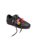 Atlas Black Leather Sneakers - lace style view
