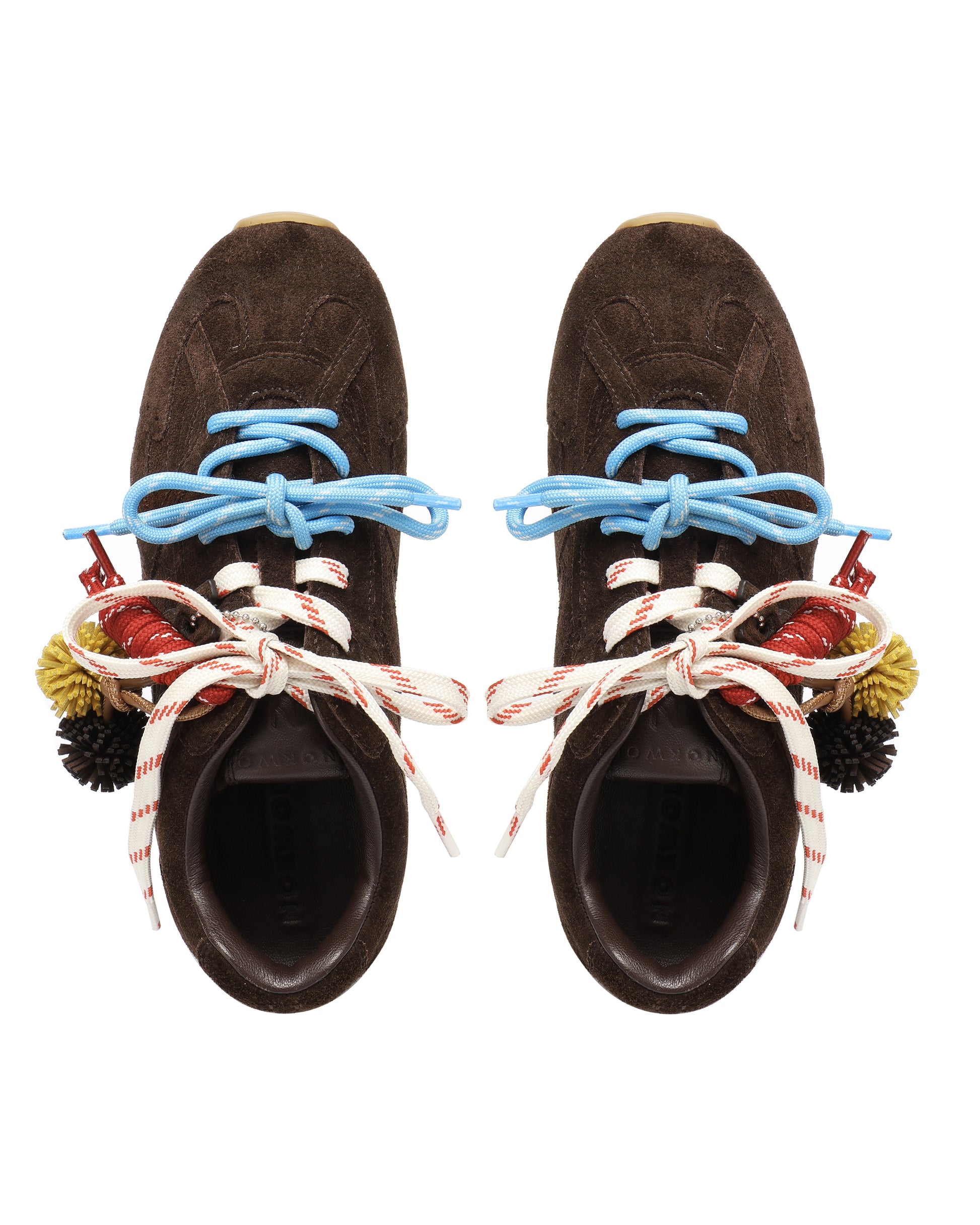 Atlas Brown Suede Sneakers - top style view