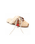 Atlas Mule Beige Suede - lace style view