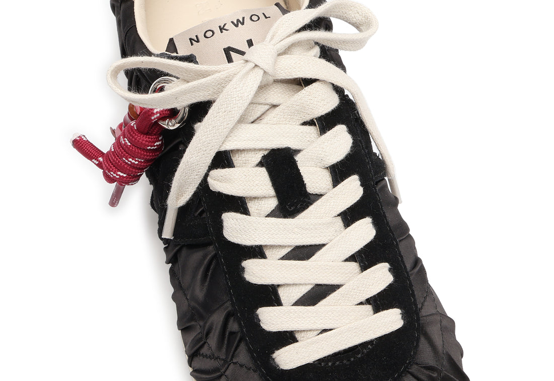 Avenue Black/Off White Satin