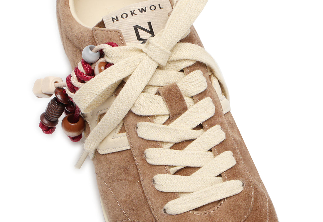 Avenue Mushroom/Off White Suede/Leather