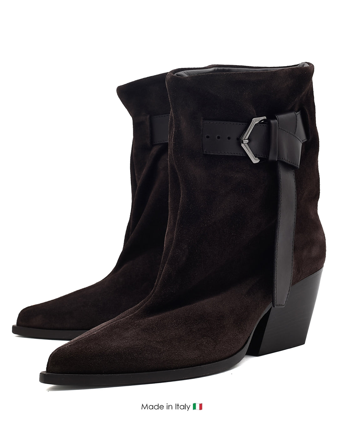 E4494-B Dark Brown Boot Suede
