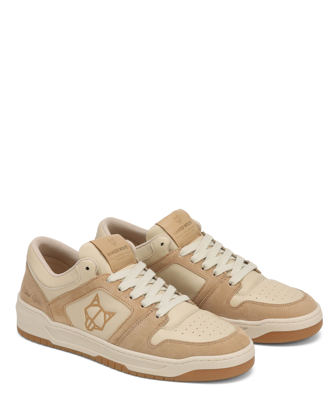 CM-01 Bone Leather / Taupe Cow Suede Combo
