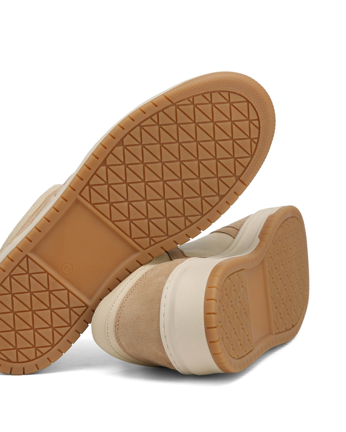 CM-01 Bone Leather / Taupe Cow Suede Combo