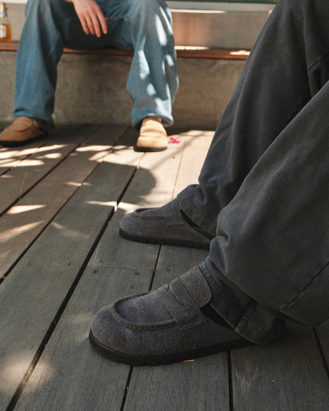 Cord Dark Grey Suede