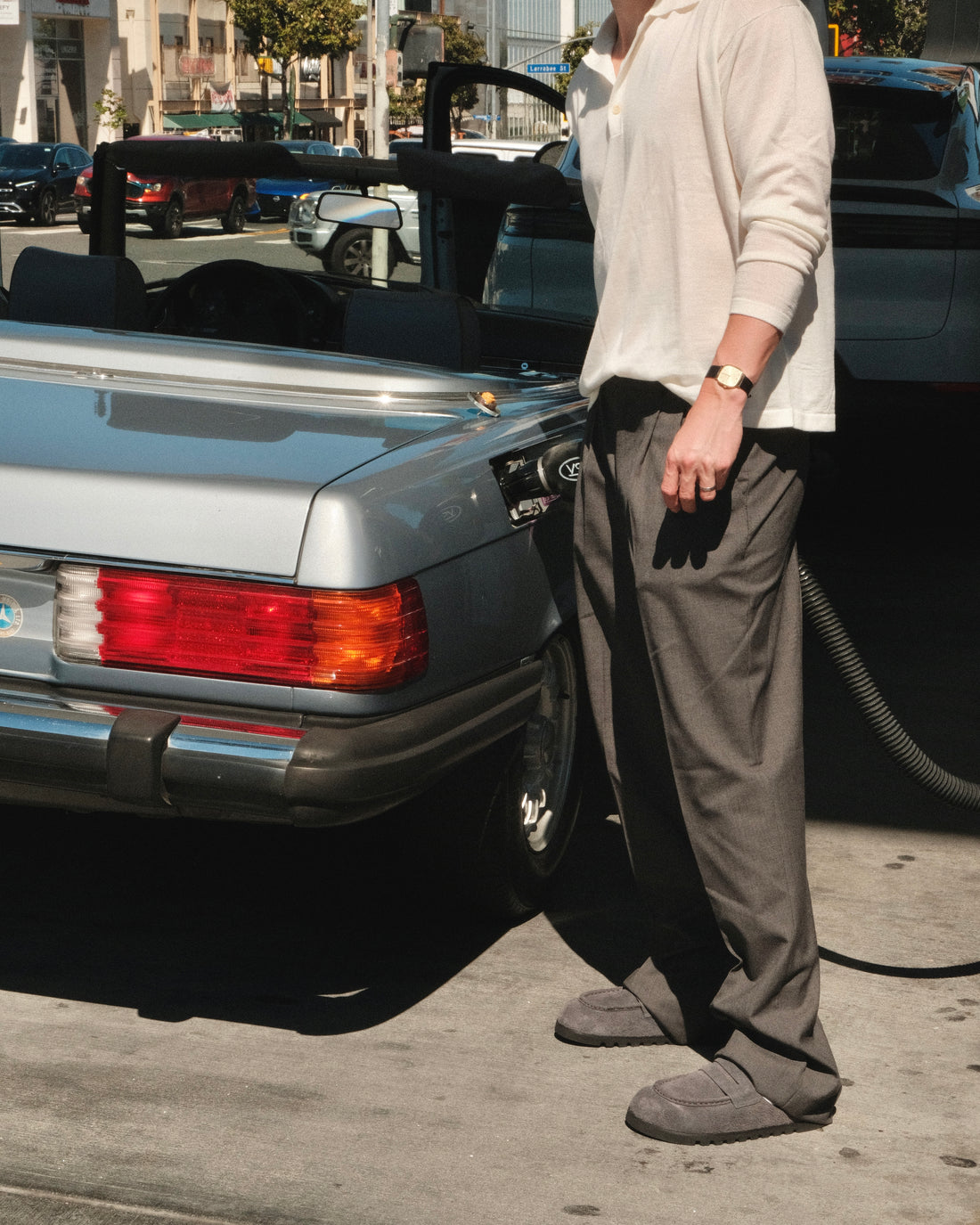 Cord Dark Grey Suede