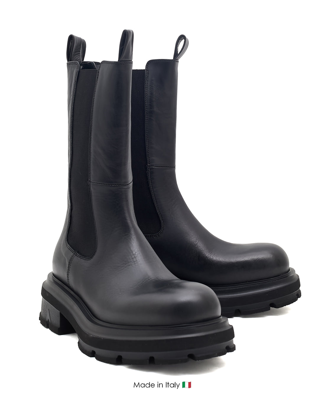 E4008 Black Boot Leather