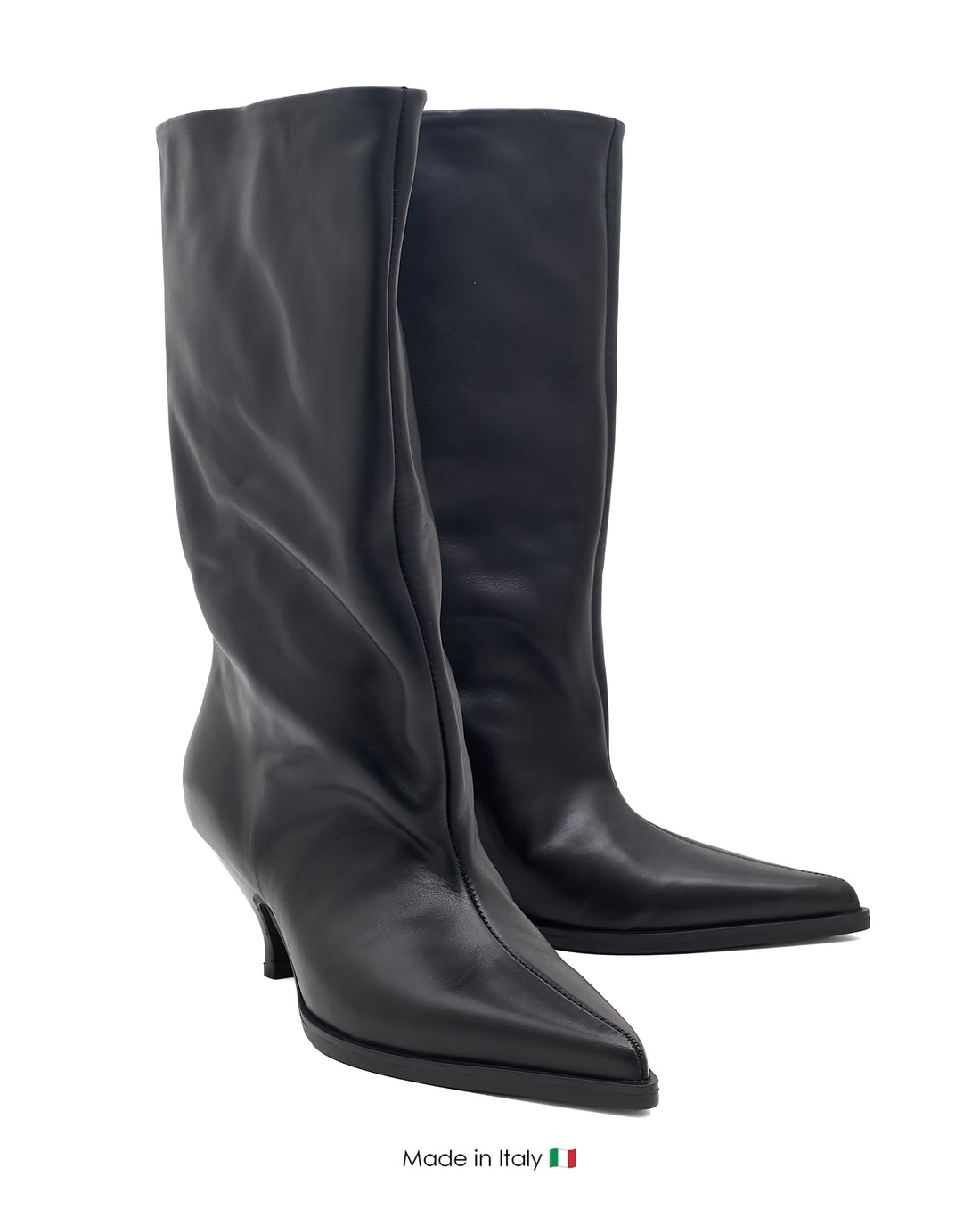 E4303 Black Boot Leather