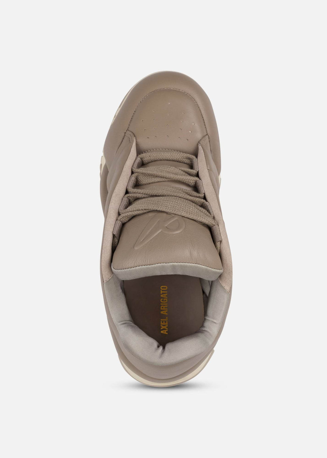 W Area Puff Puff Lt Brown Beige Leather