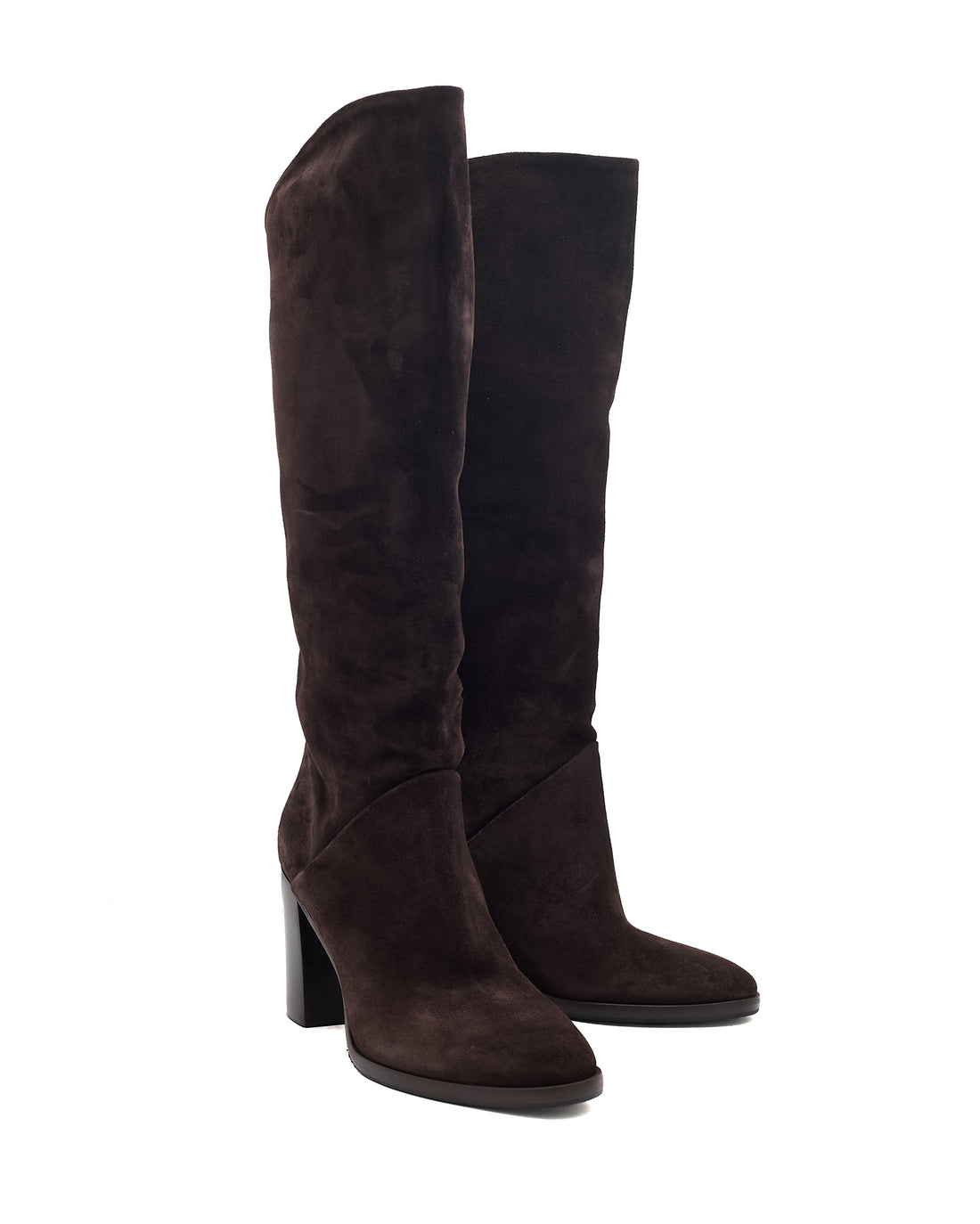 Ivery Dark Brown Suede