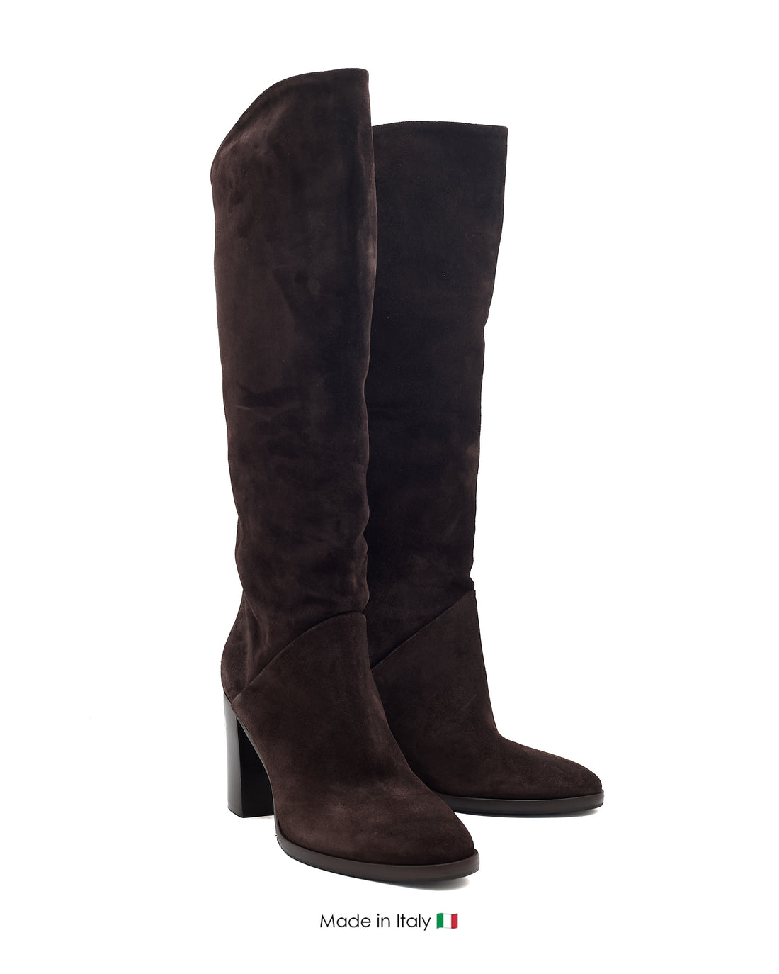 Ivery Dark Brown Suede